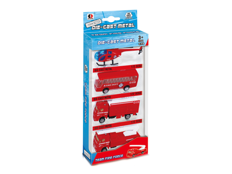 1:72 Slide Fire Truck Set