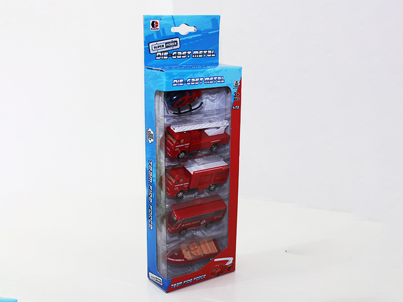 1:72 Slide Fire Truck Set