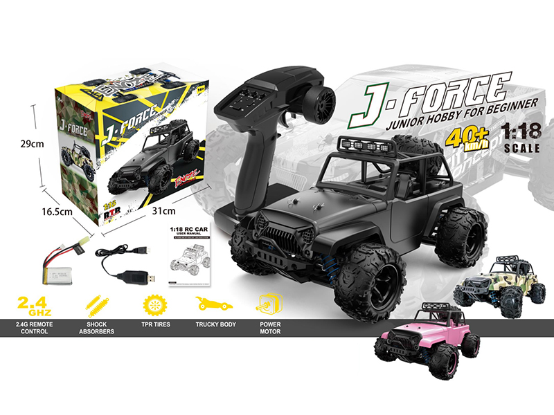 2.4G 1:18 Remote Control 4WD High-Speed Off-Road Vehicle