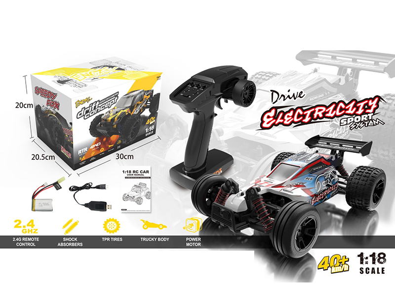 2.4G 1:18 Remote Control 4WD High-Speed Off-Road Vehicle