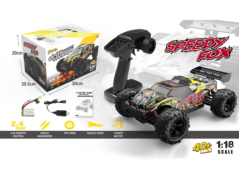 2.4G 1:18 Remote Control 4WD High-Speed Off-Road Vehicle
