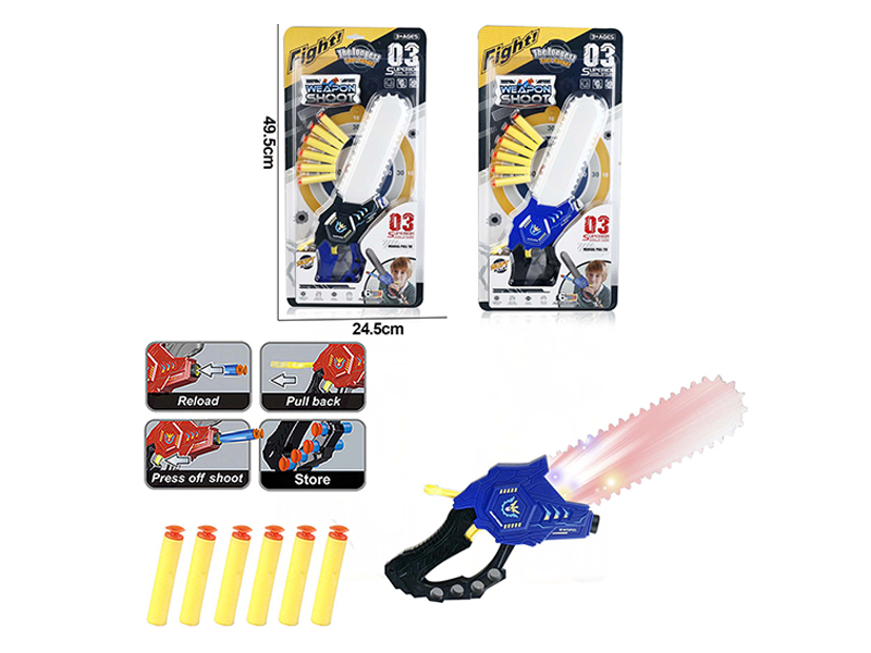Saw Soft Bullet Gun With Light And Sound