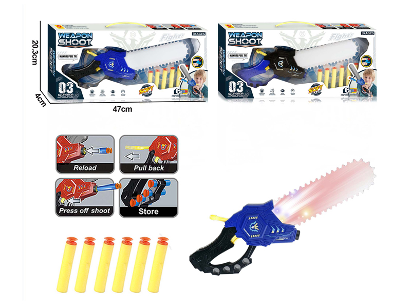 Saw Soft Bullet Gun With Light And Sound