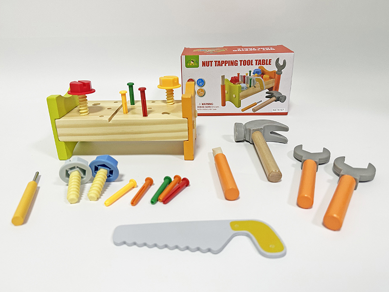 Nut Tapping Tool Table Wooden Toys