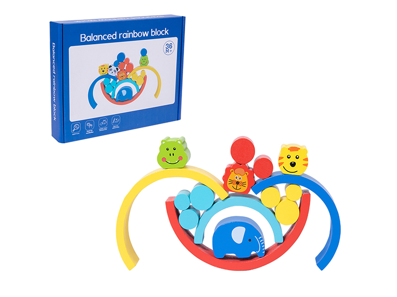 Wooden Toys Animal Balanced Rainbow Block