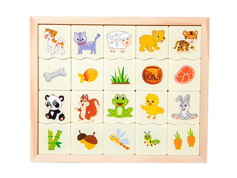 Wooden Puzzle Early Education Animal Matching Board