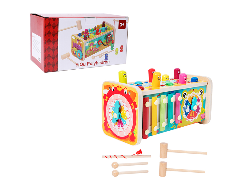 Multifunctional Whack-A-Mole Wooden Toy