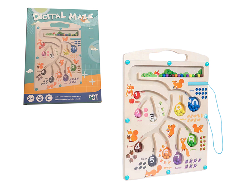 Wooden Magnetic Digital Maze