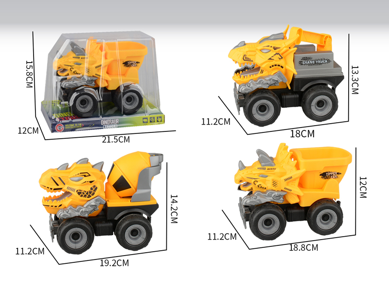 Large Friction Dinosaur Engineering Vehicle
