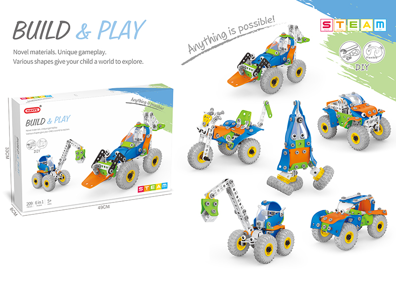 DIY Assembly Building Blocks(209PCS)6 In 1