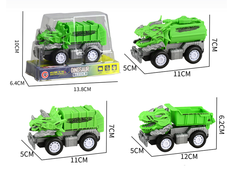 Small Medium Friction Dinosaur Sanitation Vehicle