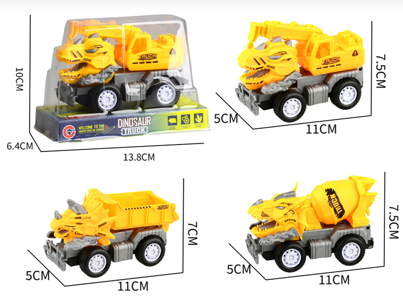 Small Medium Friction Dinosaur Engineering Vehicle