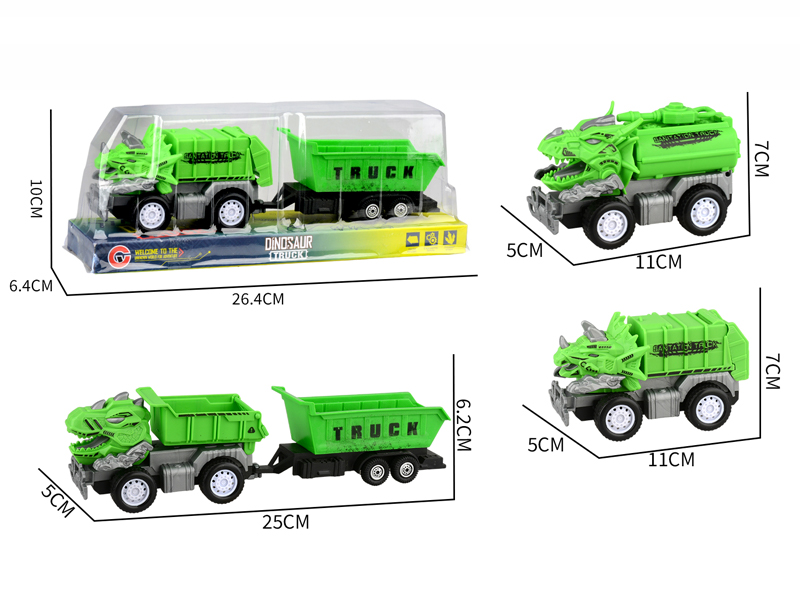 Small Medium Friction Dinosaur Environmental Sanitation Trailer