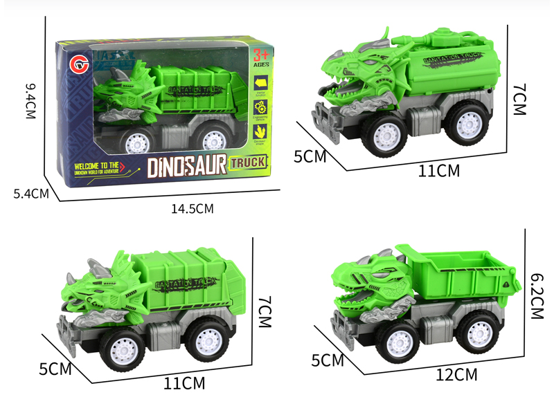 Small Medium Friction Dinosaur Sanitation Vehicle
