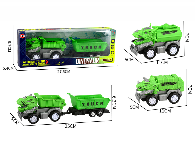 Small Medium Friction Dinosaur Environmental Sanitation Trailer