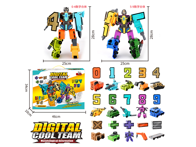 Numbers Deformation Toys(0-9,5 Symbols)