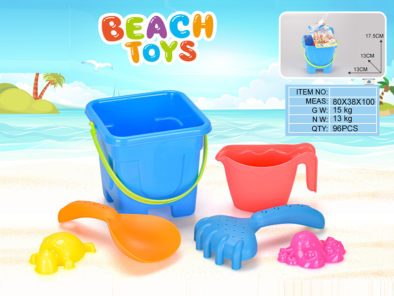 6PCS Beach Bucket Toy
