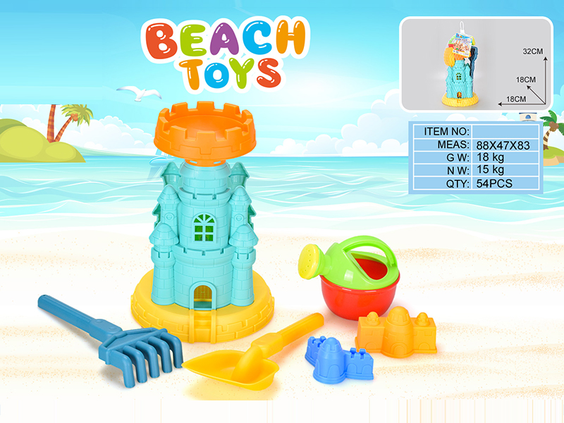 6PCS Beach Hourglass Toy