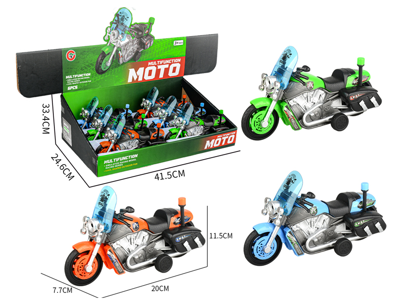 Medium Friction Motorcycle Police Car（6PCS ）