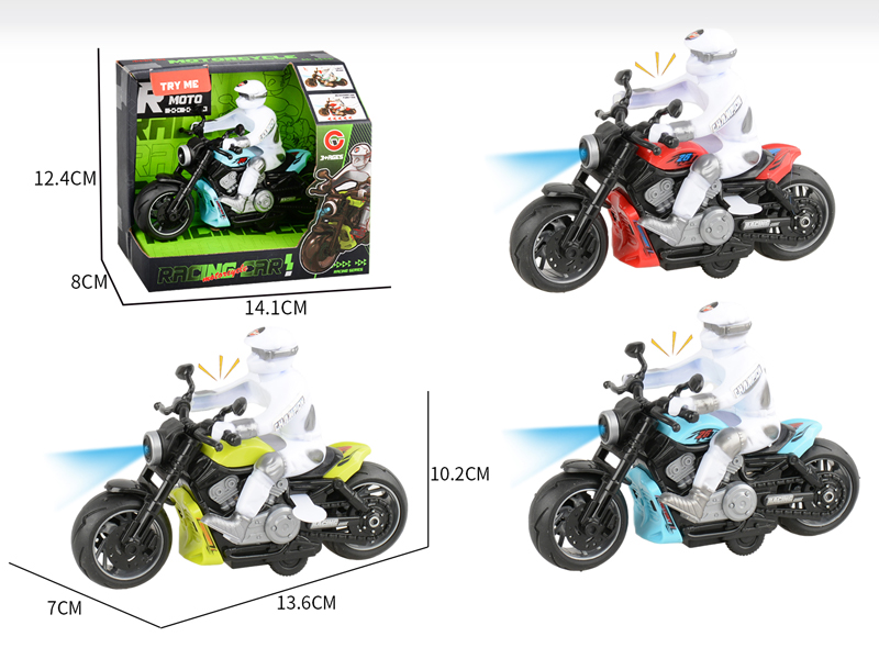 Small Pull Back Motorcycle Racing Car With Light And Sound