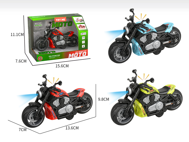 Small Pull Back Motorcycle Racing Car With Light And Sound