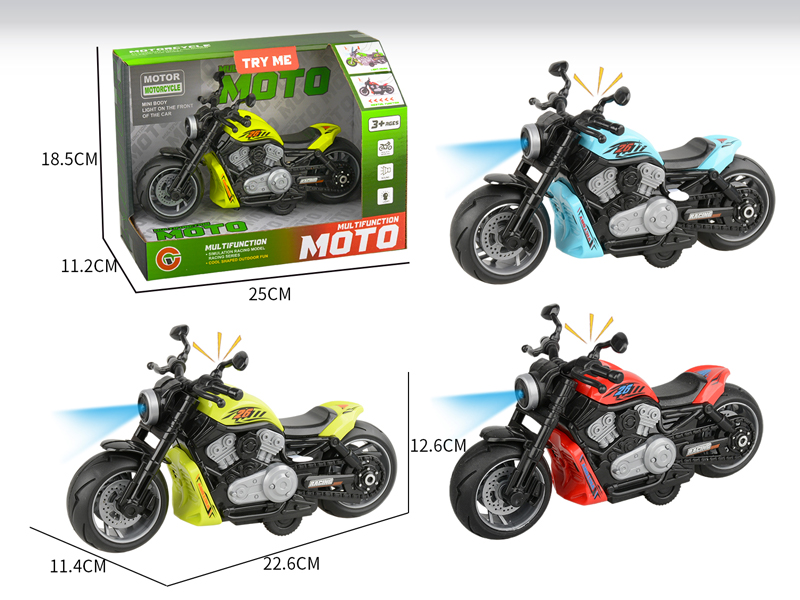 Large Friction Motorcycle Racing Car With Light And Sound