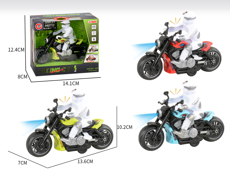 Small Pull Back Motorcycle Racing Car With Light And Sound
