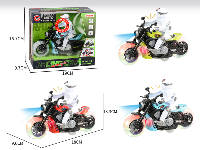 Medium Friction Motorcycle Racing Car With Light And Sound