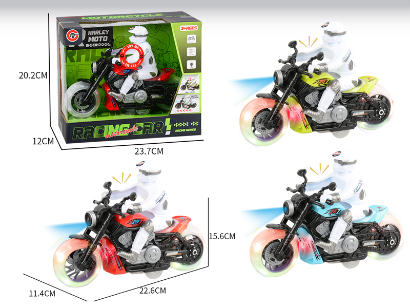 Large Friction Motorcycle Racing Car With Light And Sound