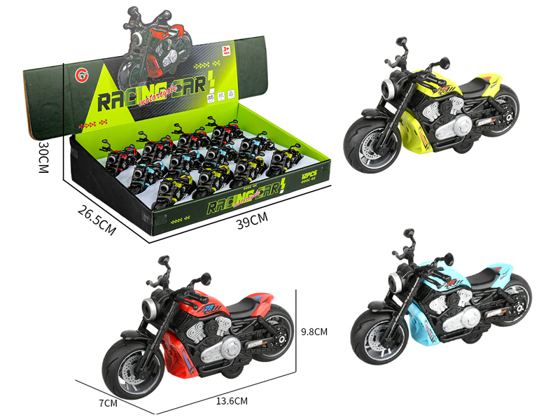 Small Pull Back Motorcycle Racing Car（12PCS ）