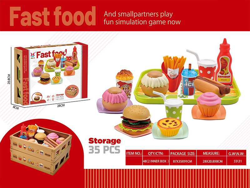 35PCS Square Basket Hamburg Ham