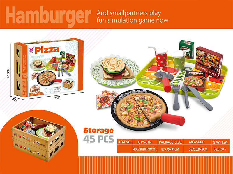 45PCS Square Basket Pizza