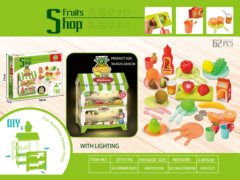 62PCS Fruit House  With Light