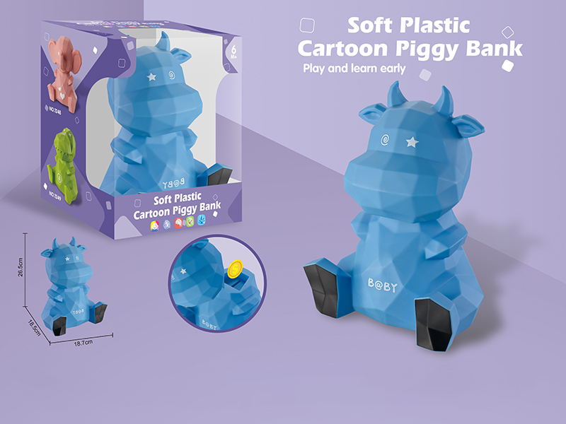 Soft Plastic Cartoon Calf Piggy Bank