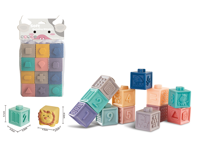 Soft Plastic Building Blocks 12pcs