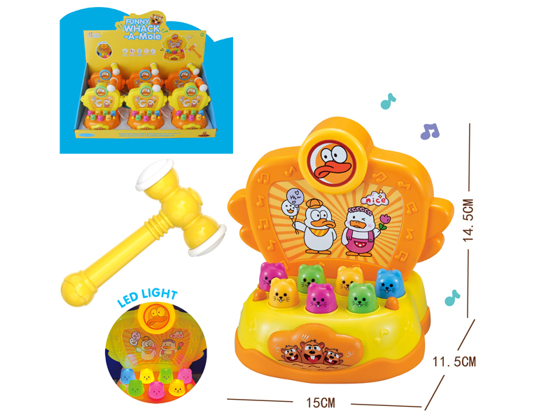 6PCS Groundhog With Light Music (Yellow)
