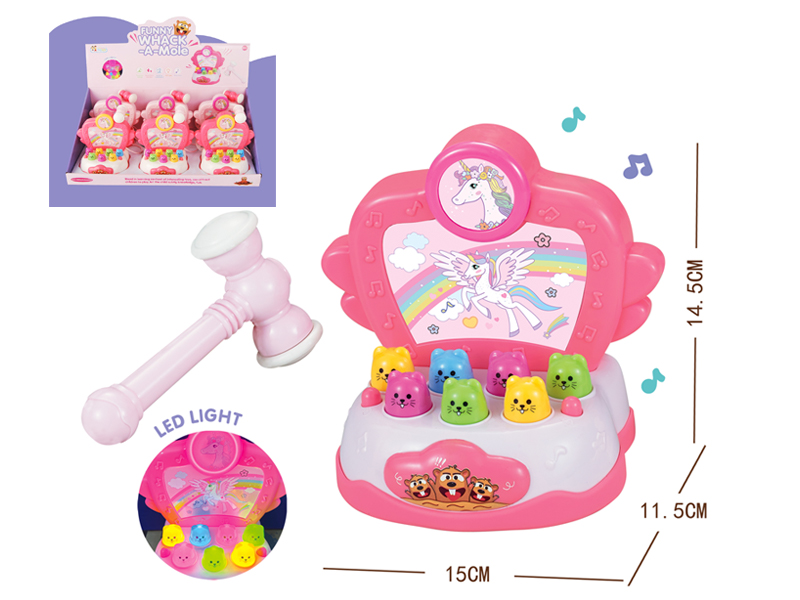 6PCS Groundhog With Light Music (Pink)