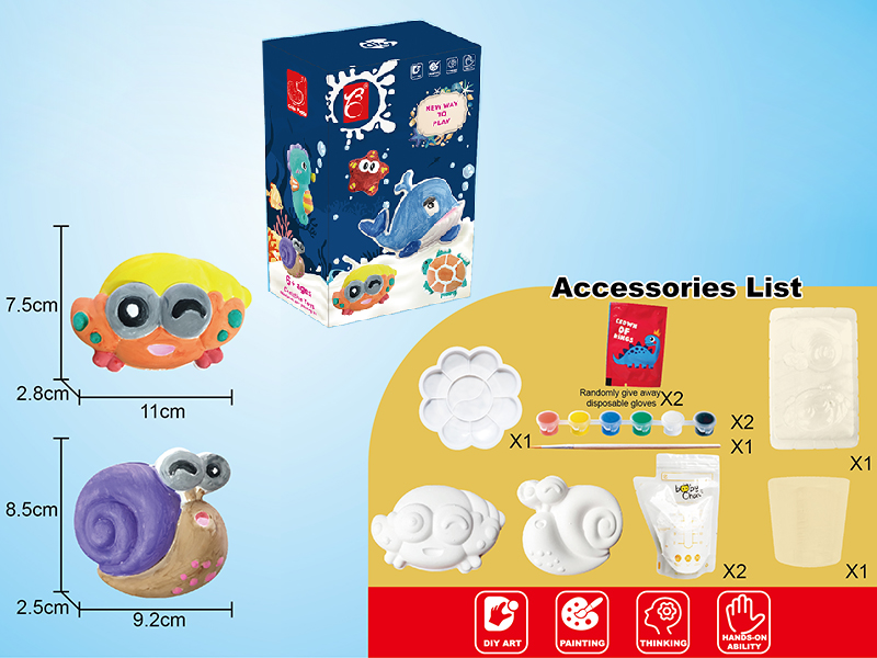 DIY Handmade Model Gypsum Painted Plaster Toys - Sea Animal