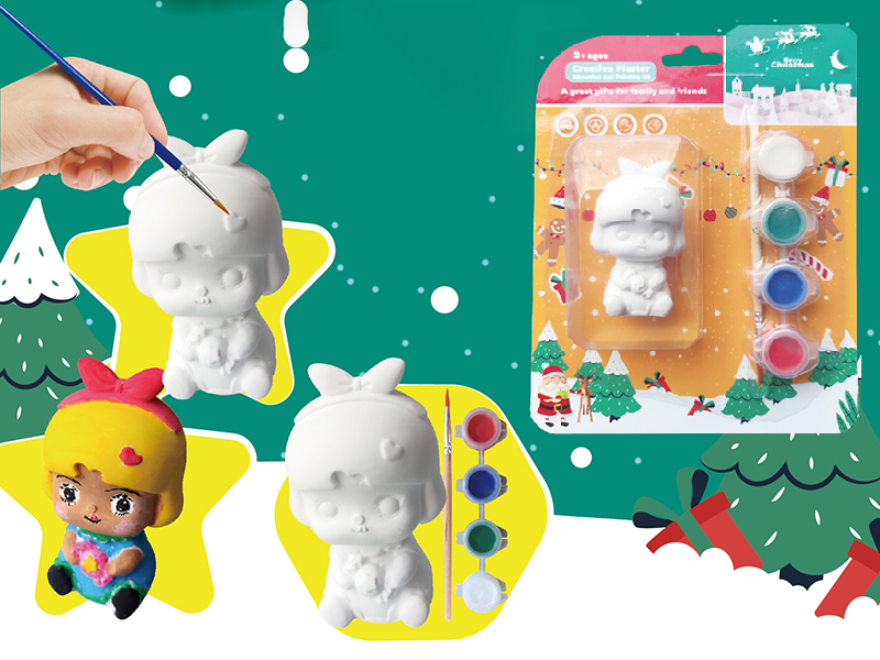 Creative Plaster DIY Painting Set - Christmas Girl
