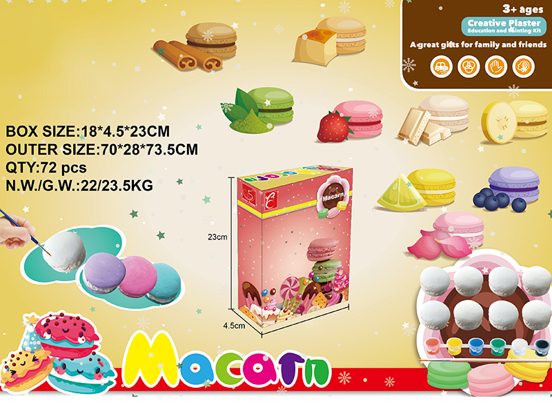 Creative Plaster DIY Painting Set - Macarone(8PCS)