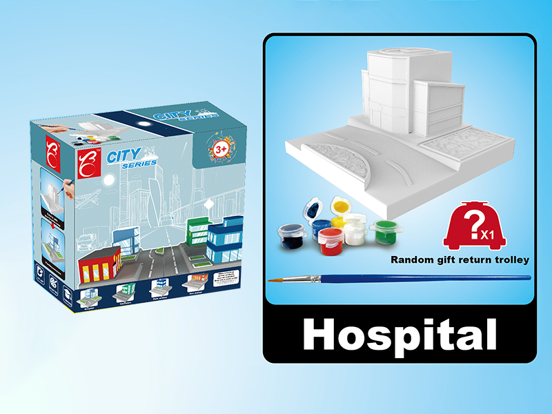 City Series Creative Plaster DIY Painting Set - Hospital