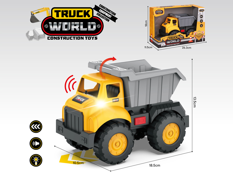 Friction Engineering Vehicle Dump Truck With Sound And Light