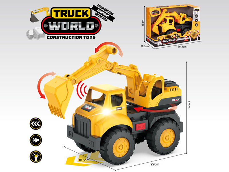 Friction Engineering Vehicle Excavator With Sound And Light