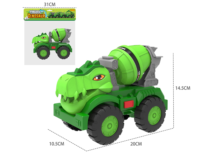 Friction Dinosaur Engineering Truck Mixer Truck With Sound And Light