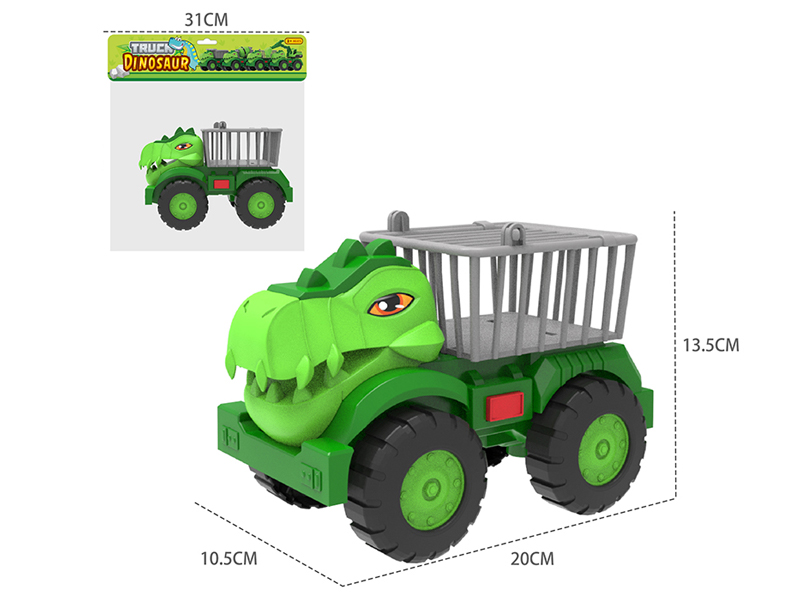 Friction Dinosaur Engineering Cage Vehicle With Sound And Light