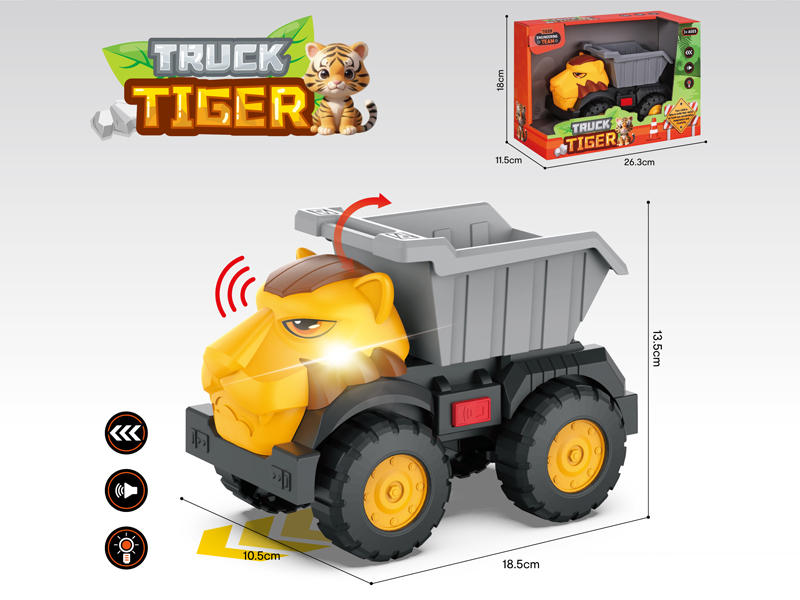Friction Tiger Engineering Vehicle Dump Truck With Sound And Light