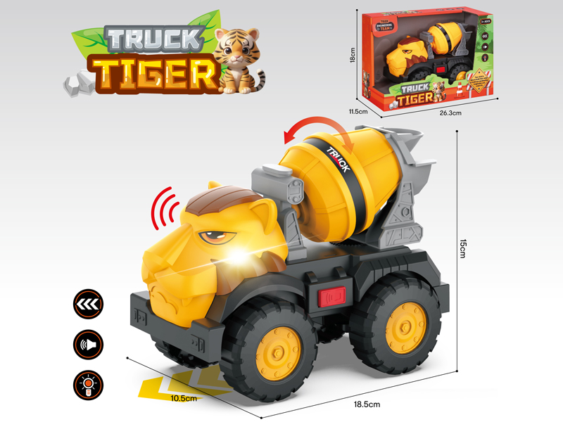 Friction Tiger Engineering Truck Mixer Truck With Sound And Light