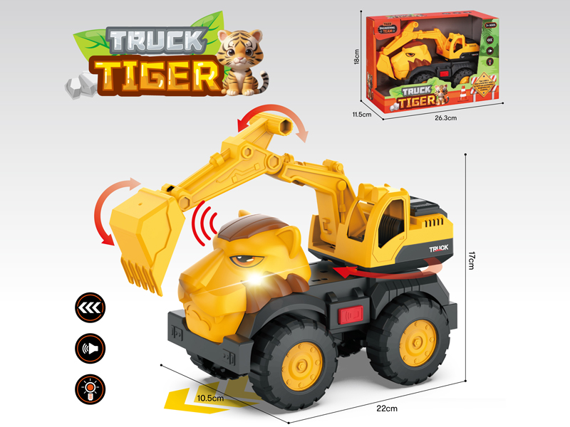 Friction Tiger Engineering Vehicle Excavator With Sound And Light