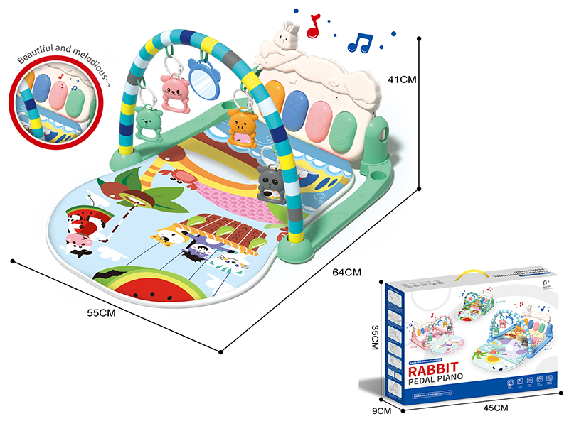 Baby Pedal Piano Fitness Blanket(Green)