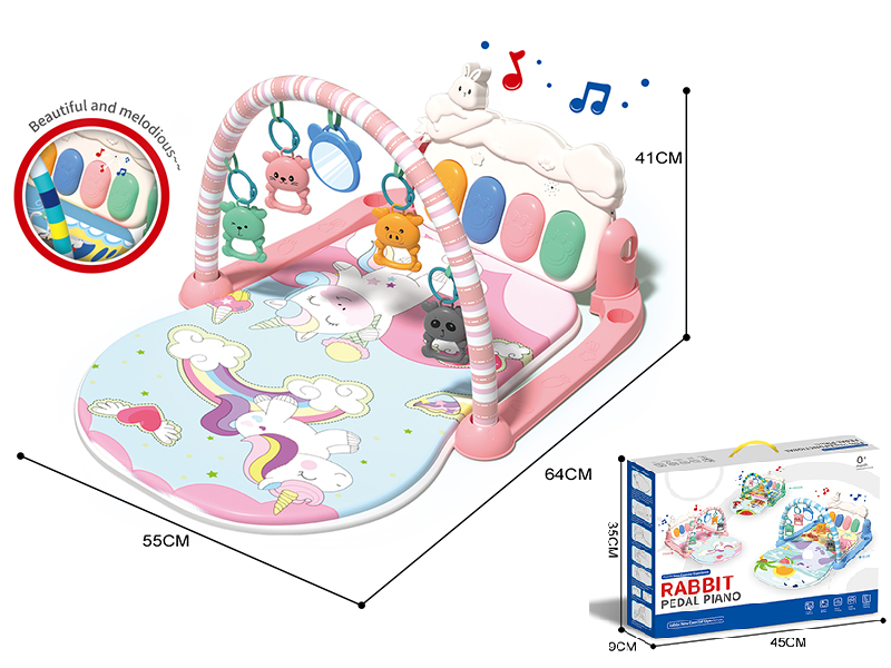 Baby Pedal Piano Fitness Blanket(Pink)